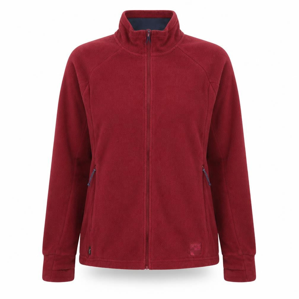 Sprayway Women's Red Fleece Full Zip Outdoor Jacket Size 10