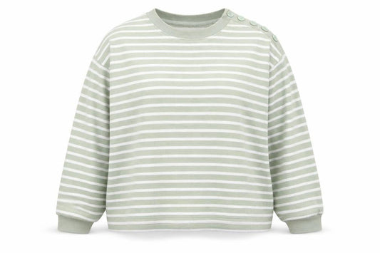 Marks & Spencer Women’s Green Striped Cotton Pullover Jumper XL