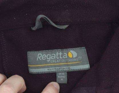 Regatta Women’s Purple Fleece Zip Jacket Size 16 Outdoor Full Zip