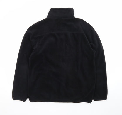 YOU Classic Men's Black Fleece Full Zip Mid-Length Jacket M