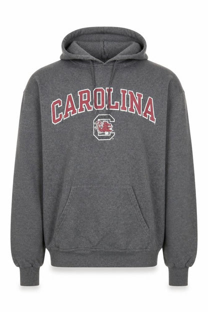 Champion Men's Grey Pullover Hoodie Medium Graphic Fleece
