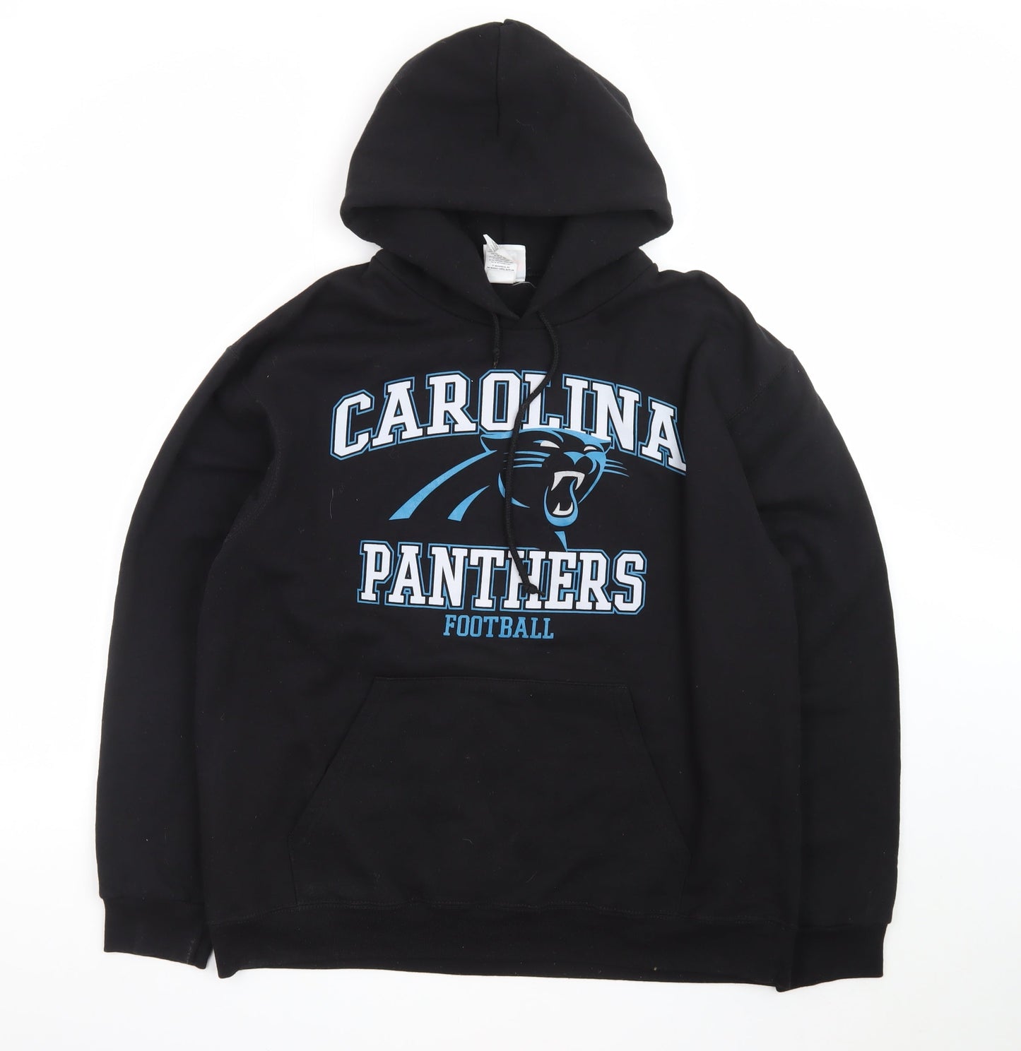 NFL Team Apparel Men's Black Carolina Panthers Pullover Hoodie L