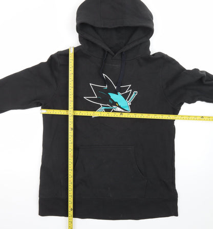 Fanatics Mens Black Sports Graphic Pullover Hoodie Size L