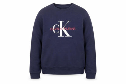 Calvin Klein Jeans Boys Blue Logo Pullover Sweatshirt Size 12 Years