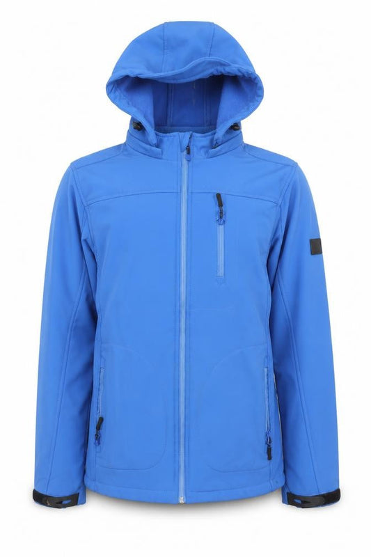 INDIGO JEANS CODE Men's Blue Softshell Hooded Jacket Size S