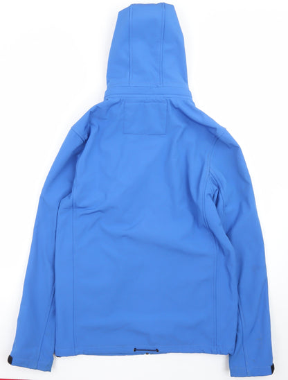 INDIGO JEANS CODE Men's Blue Softshell Hooded Jacket Size S