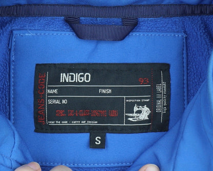 INDIGO JEANS CODE Men's Blue Softshell Hooded Jacket Size S