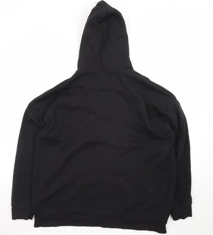 boohoo Men's Black Full Zip Hoodie Size M Regular Fit
