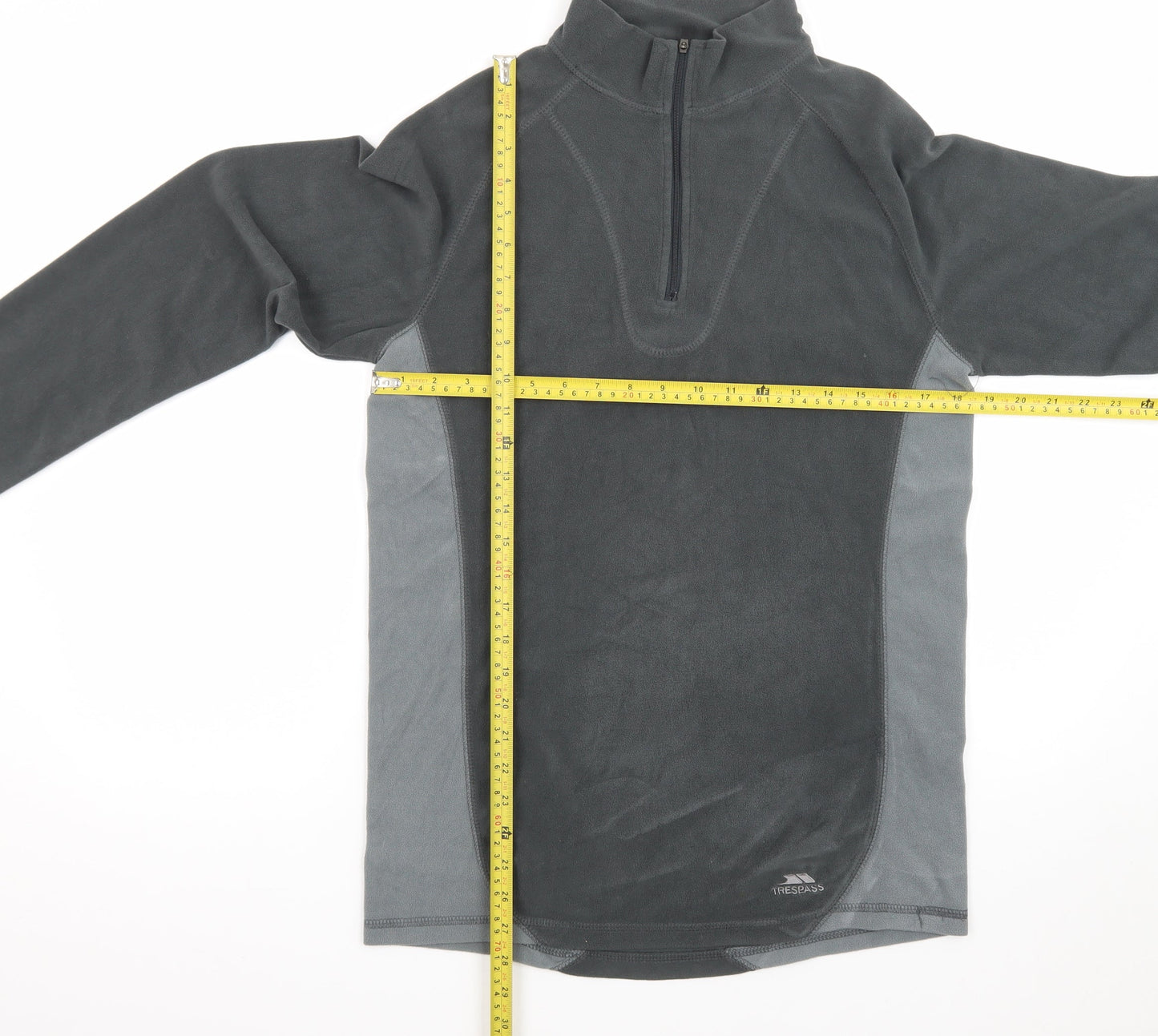 Trespass Men’s Grey XL 1/2 Zip Fleece Pullover Sweatshirt