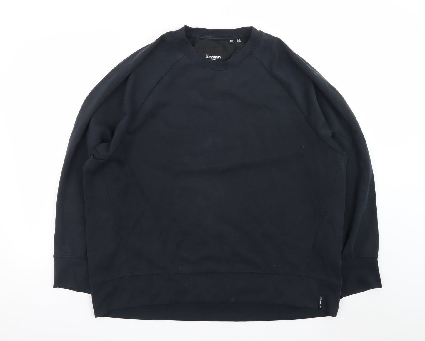 Superdry Men's Black Cotton Blend Pullover Sweatshirt Size L