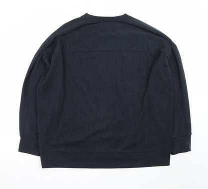 Superdry Men's Black Cotton Blend Pullover Sweatshirt Size L