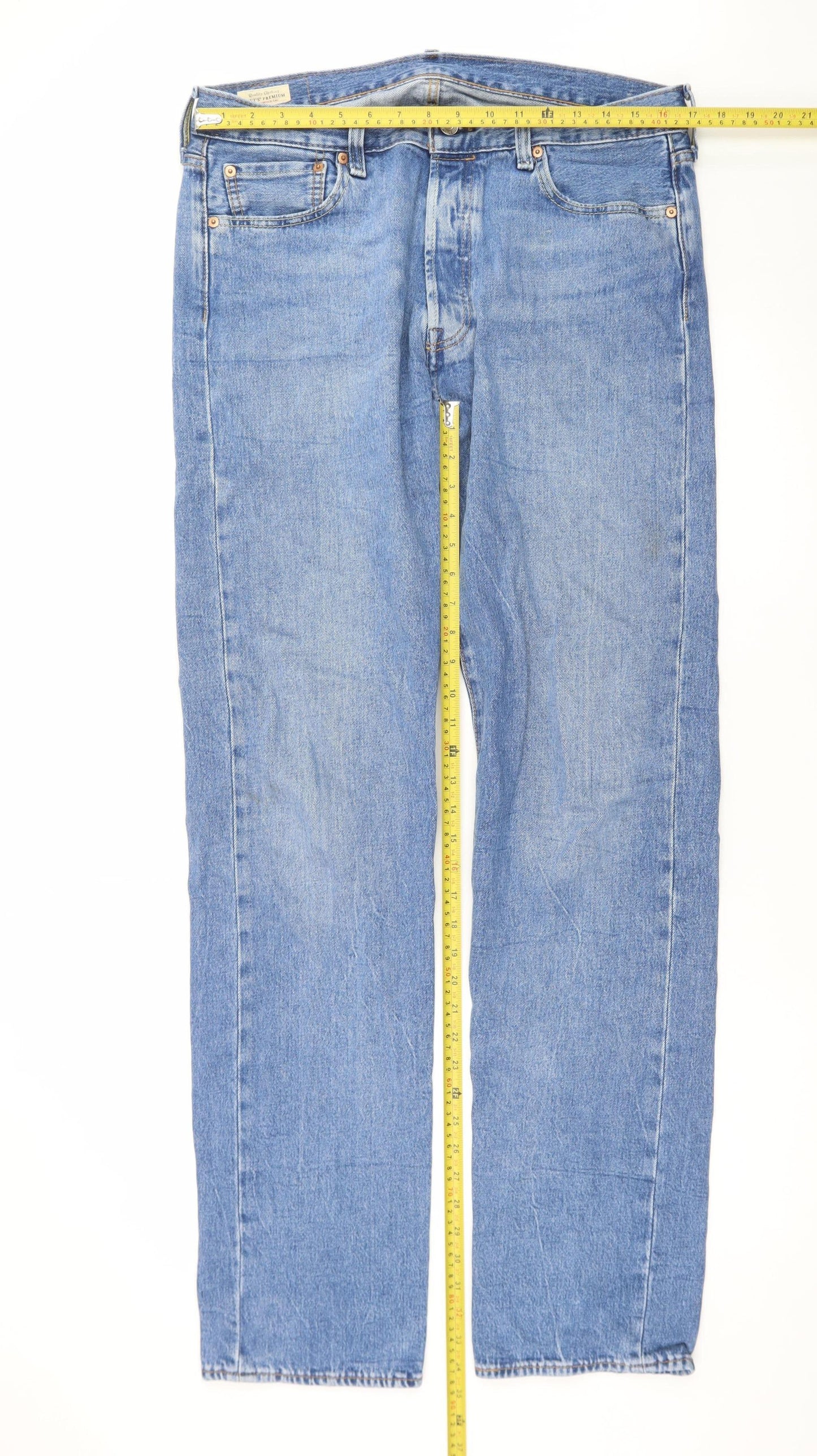 Levi's 501 Men's Blue Denim Straight Jeans W34 L36