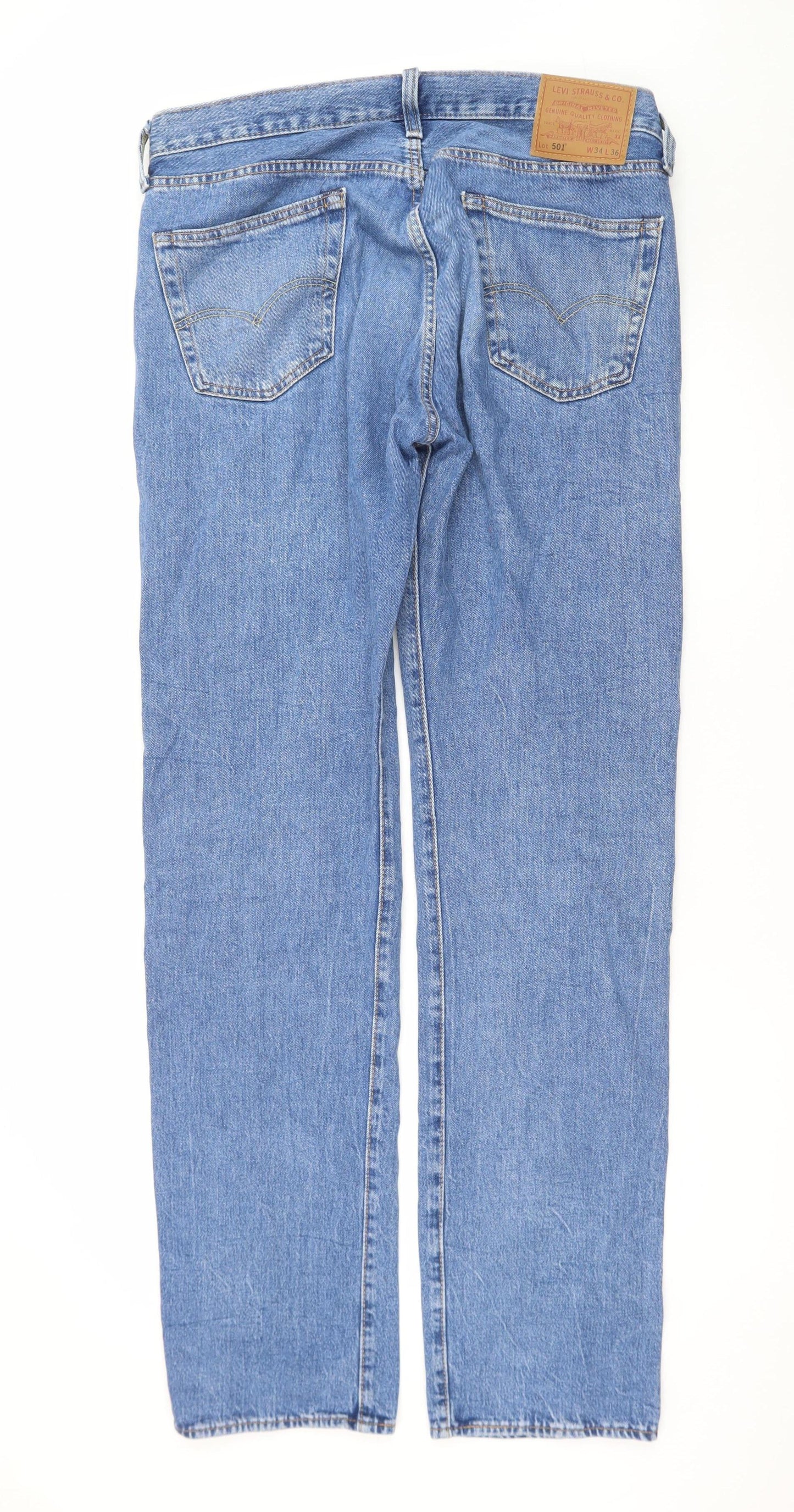 Levi's 501 Men's Blue Denim Straight Jeans W34 L36