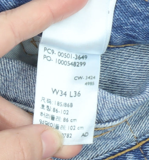 Levi's 501 Men's Blue Denim Straight Jeans W34 L36