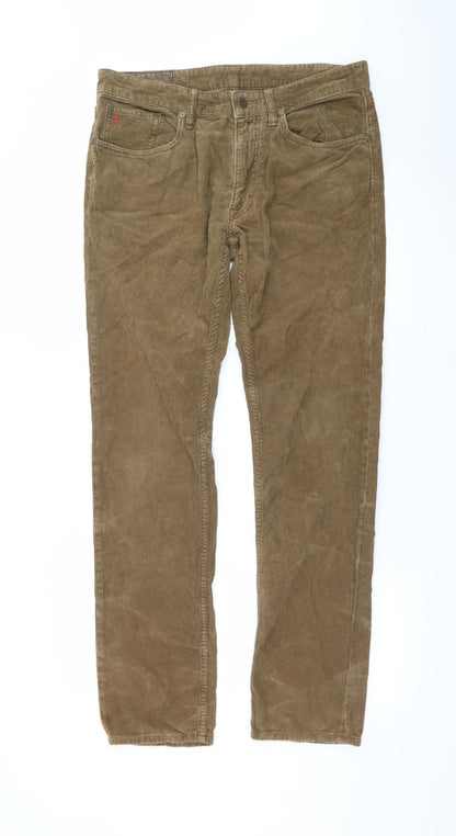 Ralph Lauren Men's Brown Corduroy Trousers 32x32 Regular Fit