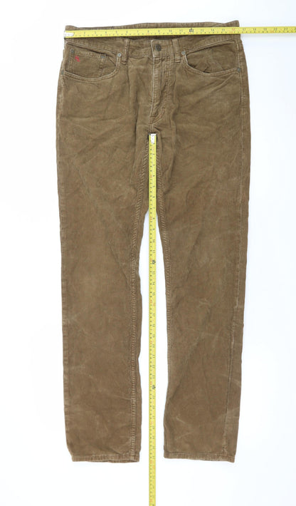 Ralph Lauren Men's Brown Corduroy Trousers 32x32 Regular Fit