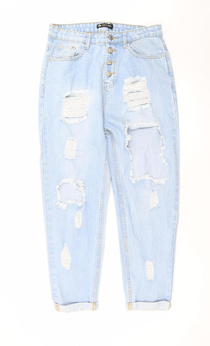 I Saw It First Women's Blue Distressed Mom Jeans Size 16