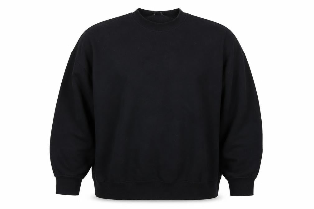 Monki Unisex Black L Pullover Crew Neck Cotton Sweatshirt