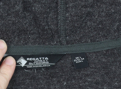 Regatta Men's Grey Full Zip Hooded Outdoor Fleece Jacket L