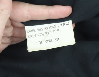 Outdoor Scene Mens Green Fleece Full Zip Jacket Size M