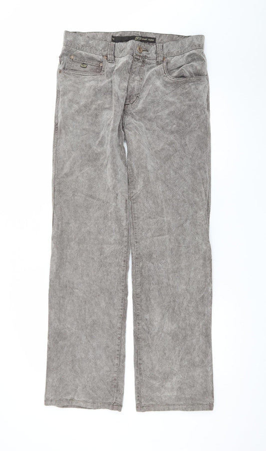 Point Zero Men's Grey Chino Trousers Size 34 Regular Fit
