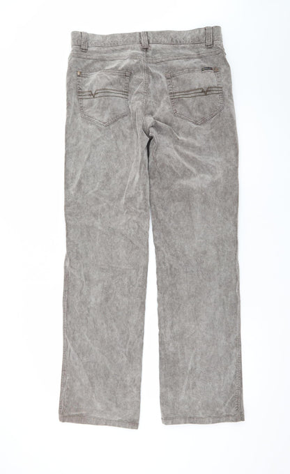 Point Zero Men's Grey Chino Trousers Size 34 Regular Fit