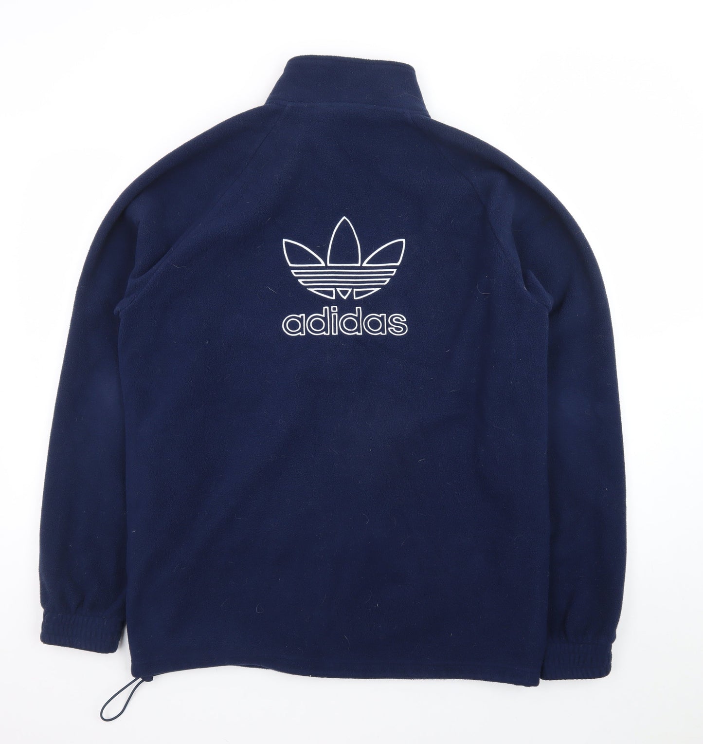 Adidas Men Blue Fleece Full Zip Basic Jacket M Sports Casual