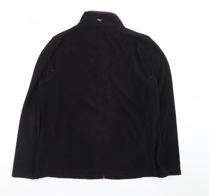 Regatta Women's Black Fleece Jacket Size 16 Full Zip Outdoor