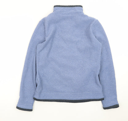 Weird Fish Women Blue Size 8 1/4 Zip Fleece Sweatshirt