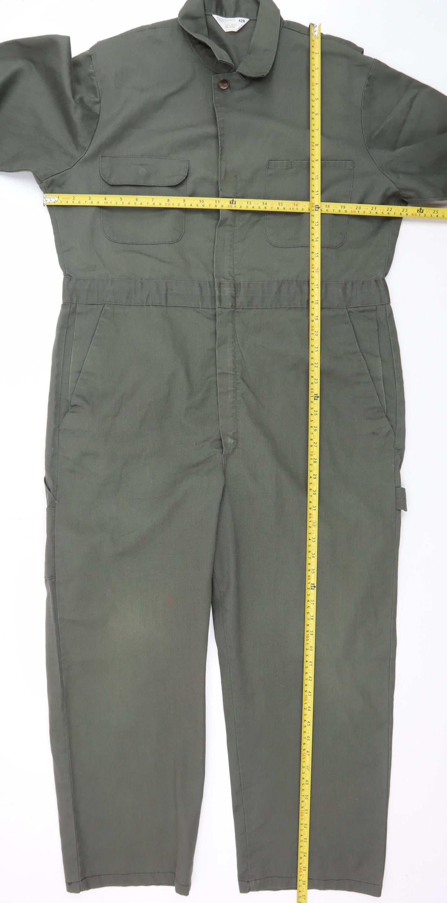 JCPenney Big Mac Men's Green 42R Workwear Cargo Coverall