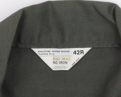 JCPenney Big Mac Men's Green 42R Workwear Cargo Coverall