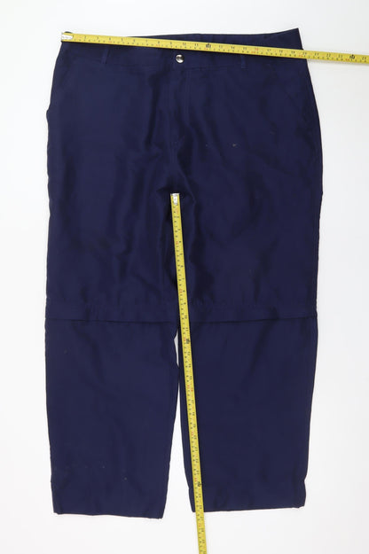 Crane Men’s Blue XL Convertible Cargo Trousers Outdoor Lightweight