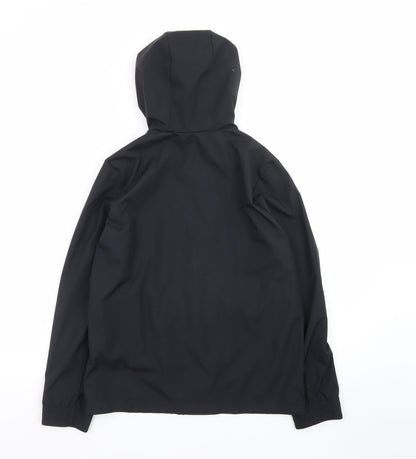 Adidas Boys Black Waterproof Hooded Rain Jacket 11-12 Years