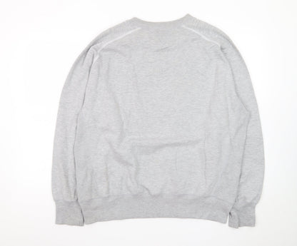 Reebok Men's Grey L Pullover Sweatshirt Crew Neck Sports Style