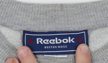 Reebok Men's Grey L Pullover Sweatshirt Crew Neck Sports Style