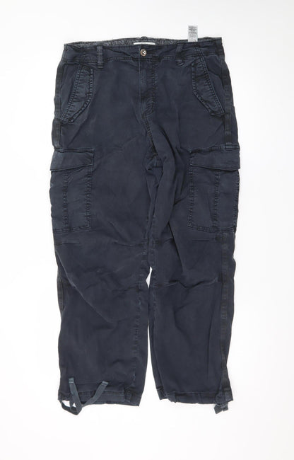 Marks and Spencer Men's Blue Cargo Trousers L Regular Fit