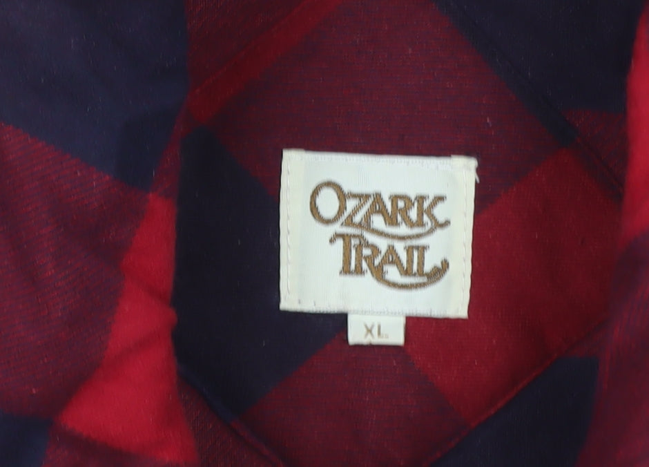 Ozark Trail Men Red Check Cotton Outdoor Bodywarmer XL