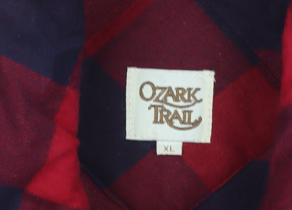 Ozark Trail Men Red Check Cotton Outdoor Bodywarmer XL