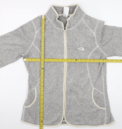 The North Face Women's Grey Fleece Full Zip Jacket Size L