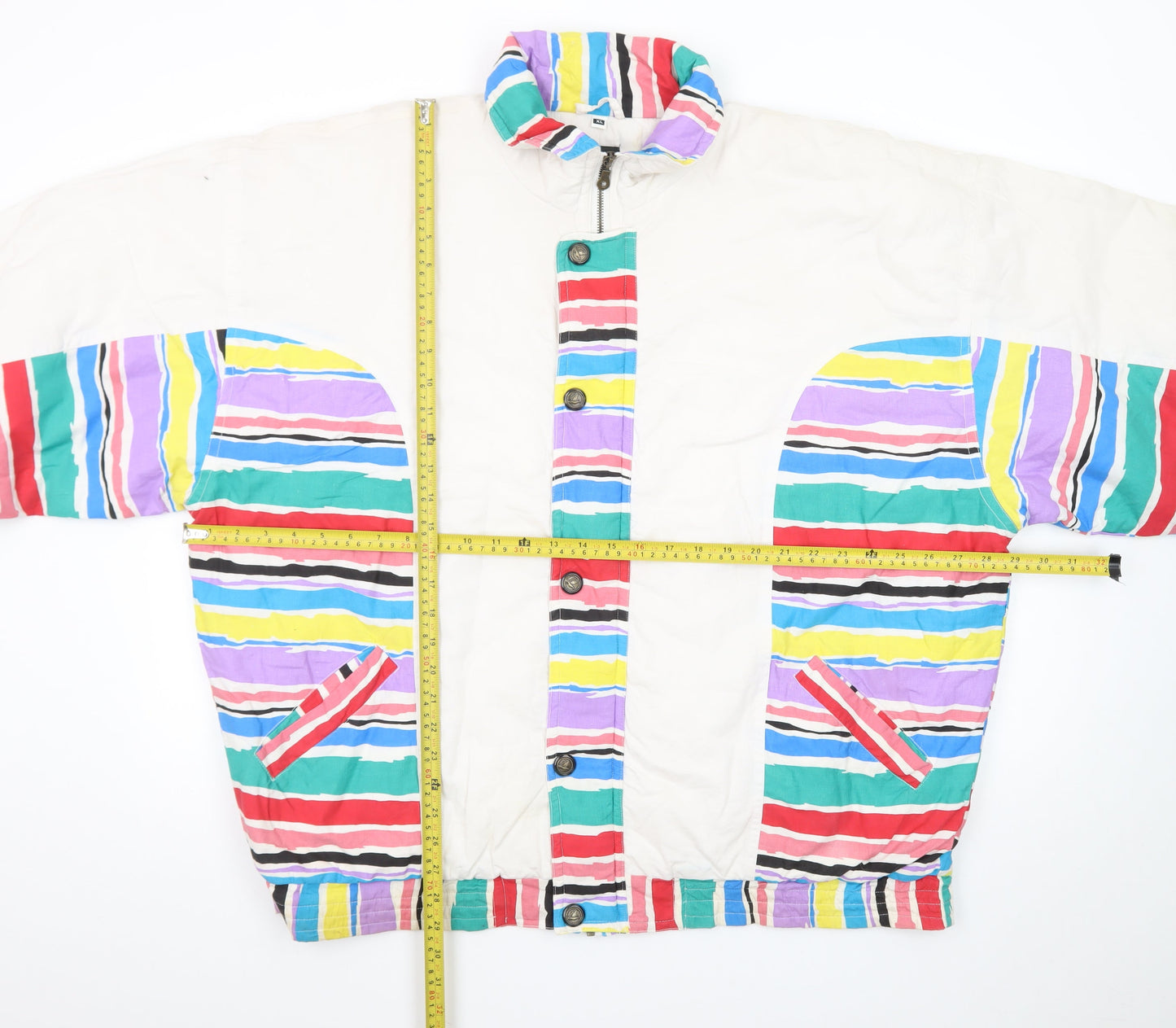 Mens UK Size XL Virgin Multicoloured Bomber Jacket