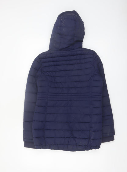 Peter Storm Girls Blue Hooded Puffer Jacket 11-12 Years Winter Coat