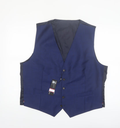 Marks and Spencer Blue Wool Waistcoat XL Women’s Formal Suit Vest