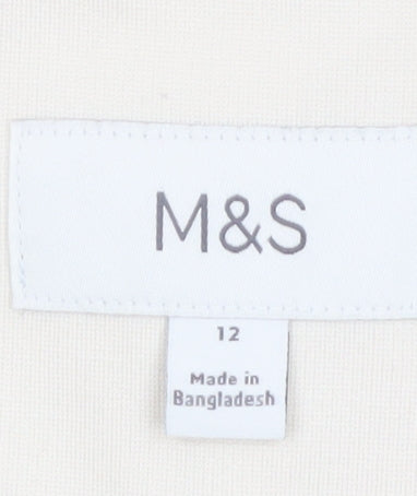 Marks and Spencer Women Beige Size 12 Sleeveless Suit Waistcoat