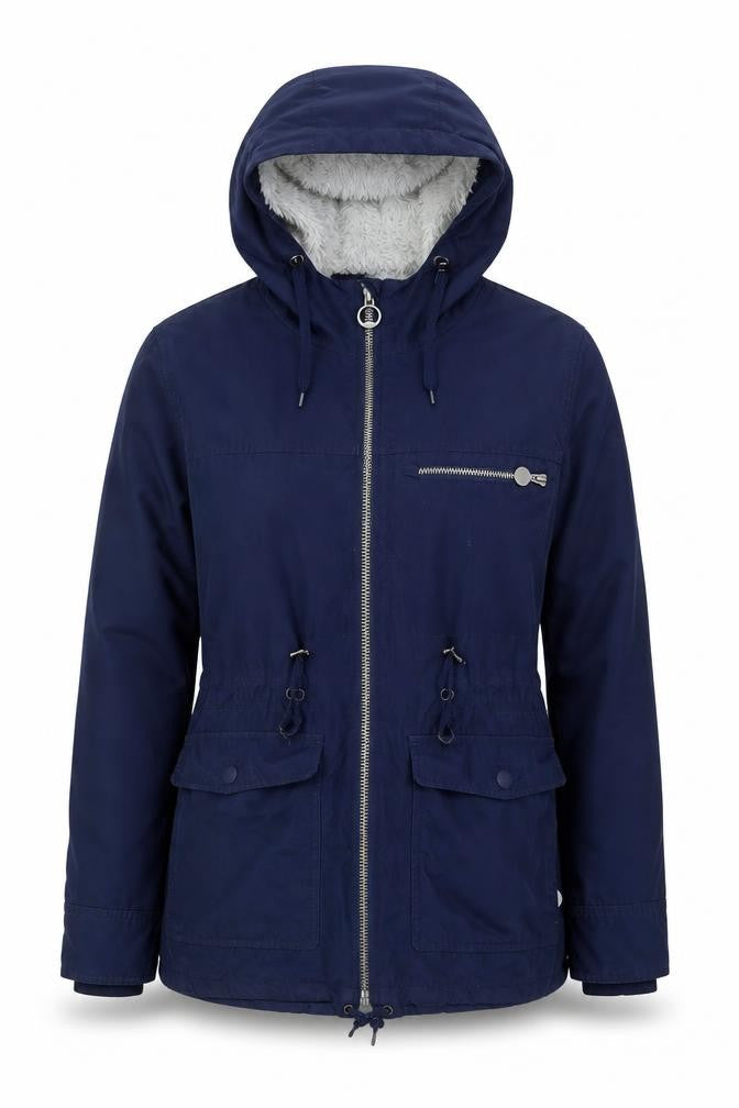 Trespass Women's Blue Waterproof Hooded Parka Jacket Size 10