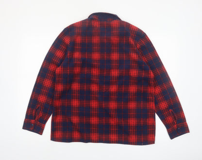 Riders by Lee Mens Red Plaid Flannel Button Pyjama Top M