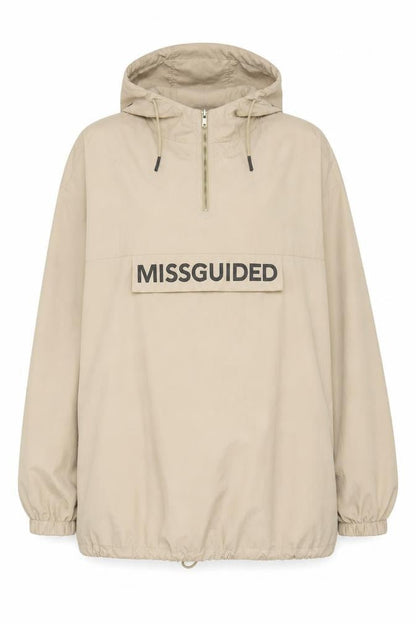 Missguided Women’s Beige Hooded Anorak Jacket Size 6