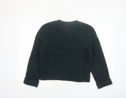 Braemar Petites by Jeremy Scott Women's Green Wool Cardigan Petite S