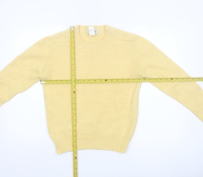 Woolrich Women's Yellow Pure Wool Crew Neck Jumper L