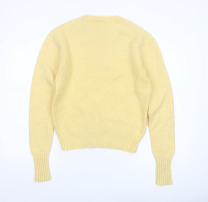 Woolrich Women's Yellow Pure Wool Crew Neck Jumper L