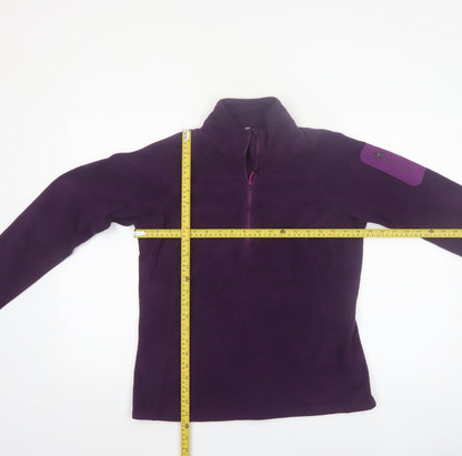 Eddie Bauer Women’s Purple Fleece Pullover Sweatshirt Size M 1/2 Zip Polartec